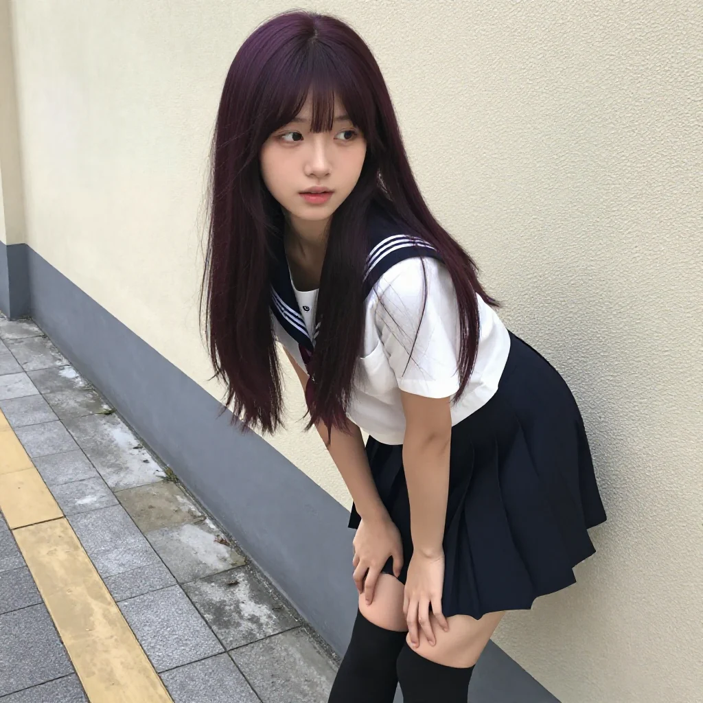 紫发少女的午后主题图片 0014，杰作，最佳画质，极致细节，照片级写实 , 偶遇抓拍风格