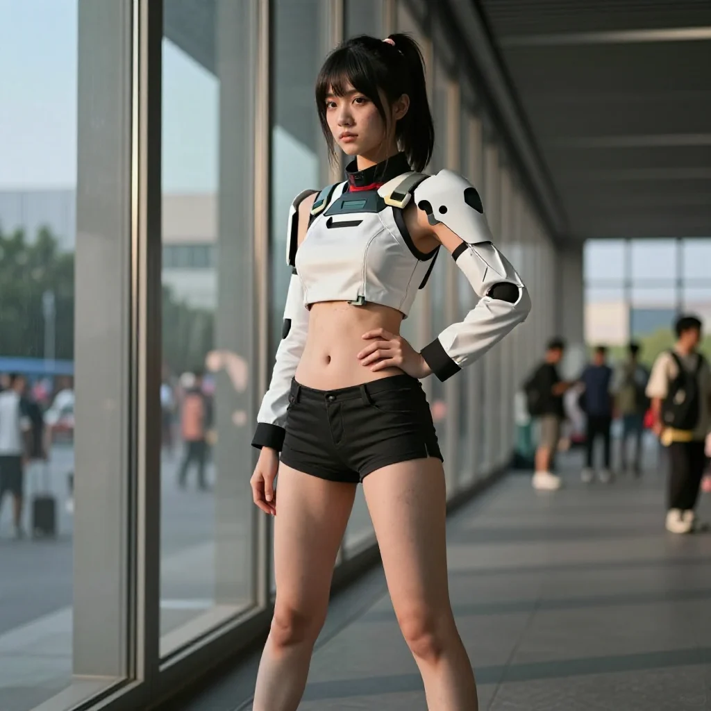 今日份校园风少女写真主题图片 0023，杰作，最佳画质，极致细节，照片级写实 , 动漫展抓拍风格