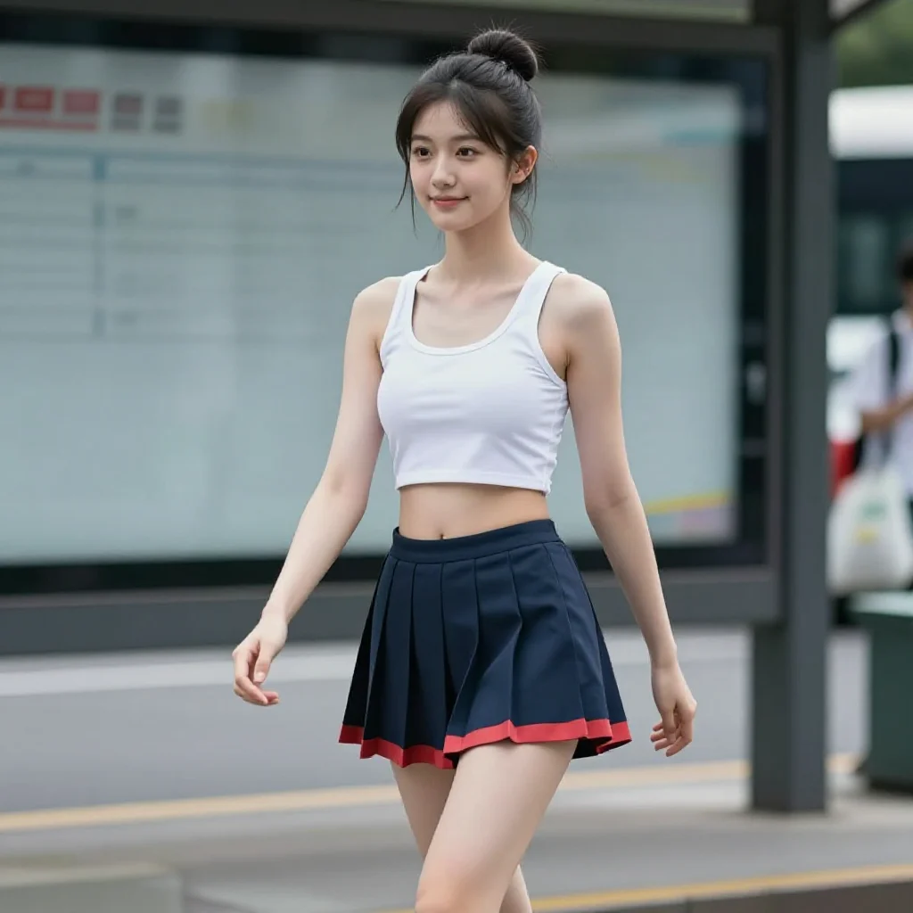 今日份校园少女感主题图片 0089，杰作，最佳画质，极致细节，照片级写实 , 清透漫展人像风格