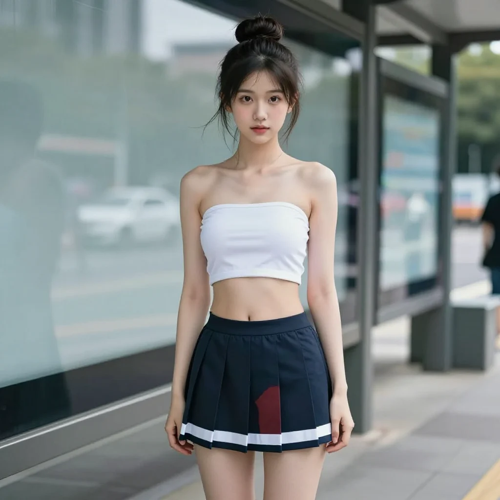 今日份校园少女感主题图片 0091，杰作，最佳画质，极致细节，照片级写实 , 清透漫展人像风格