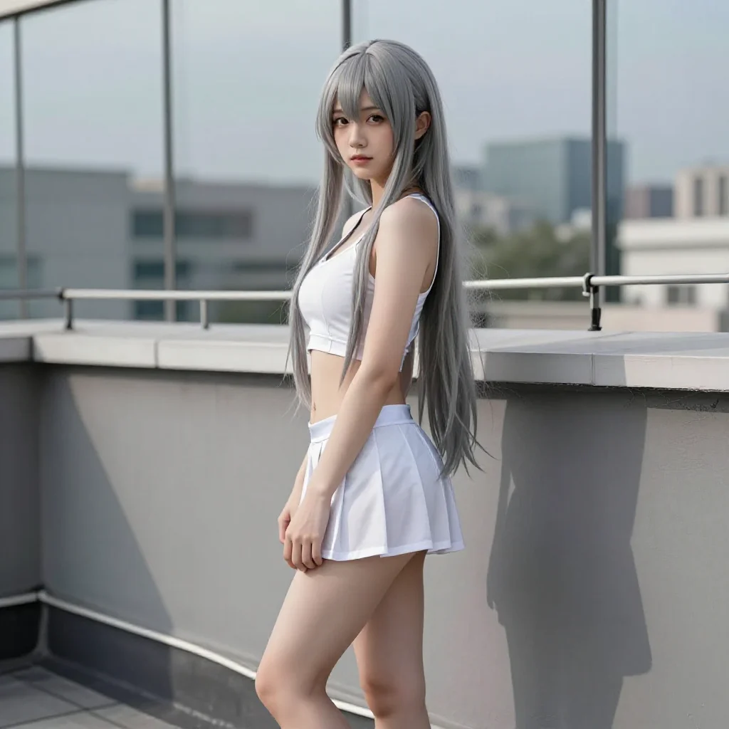 银发精灵少女的午后主题图片 0102，杰作，最佳画质，极致细节，照片级写实 , 角色扮演人像摄影风格