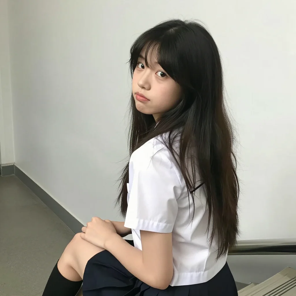 今日份校园少女感主题图片 0140，杰作，最佳画质，极致细节，照片级写实 , 室内松弛感写真风