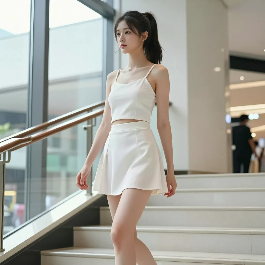 今日份白裙少女主题图片 0215，杰作，最佳画质，极致细节，照片级写实 , 小红书日常氛围风