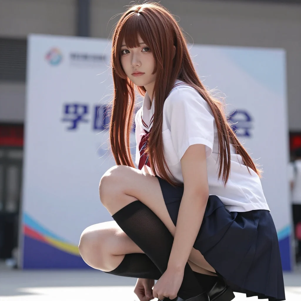 今日份校服少女主題圖片 0342，杰作，最佳画质，极致细节，照片级写实 , 清新角色私摄风格