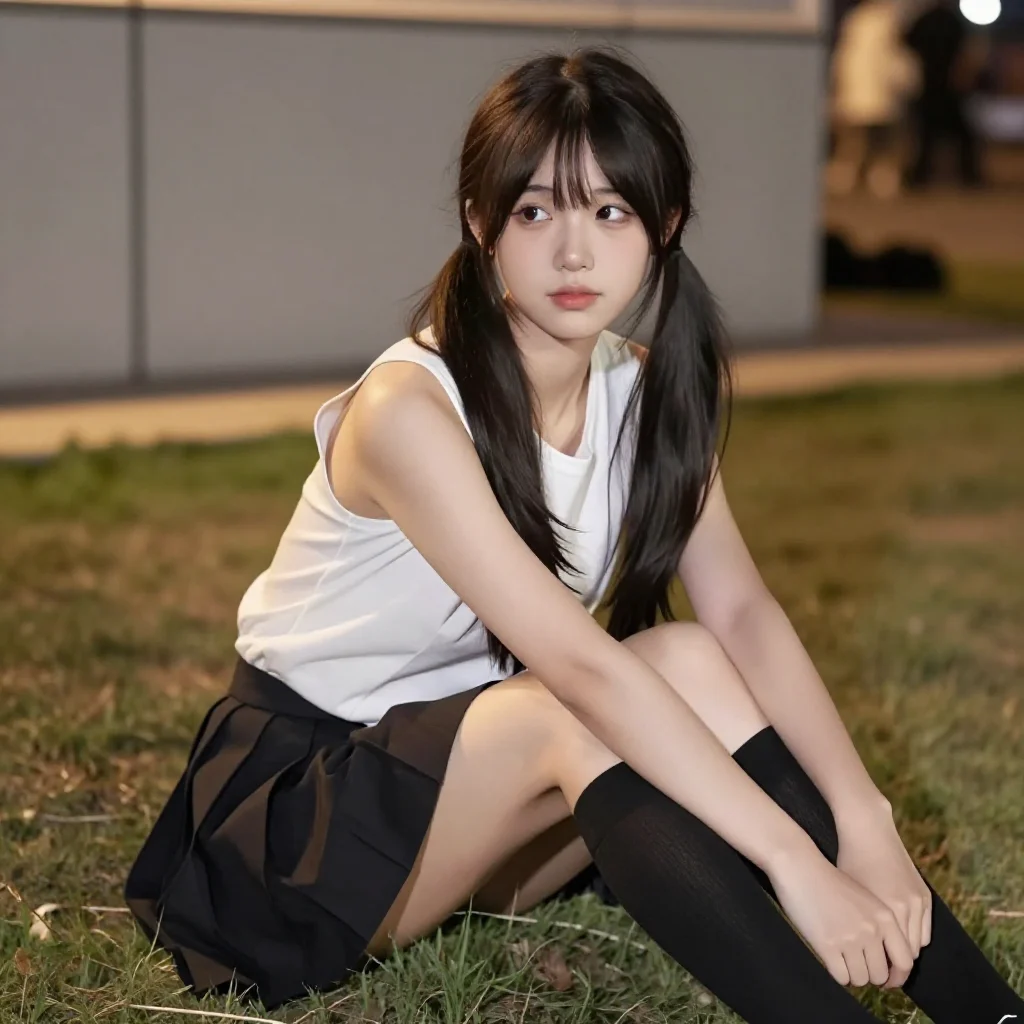 夜色下的少女时光主题图片 0343，杰作，最佳画质，极致细节，照片级写实 , 轻私房写真风格