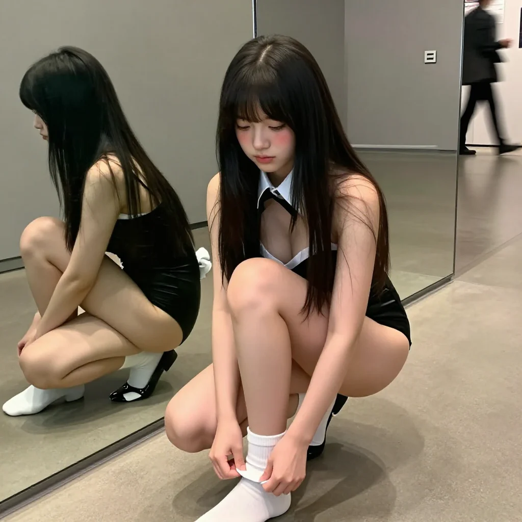 镜前的制服少女主題圖片 0389，杰作，最佳画质，极致细节，照片级写实 , 文艺安静氛围风格