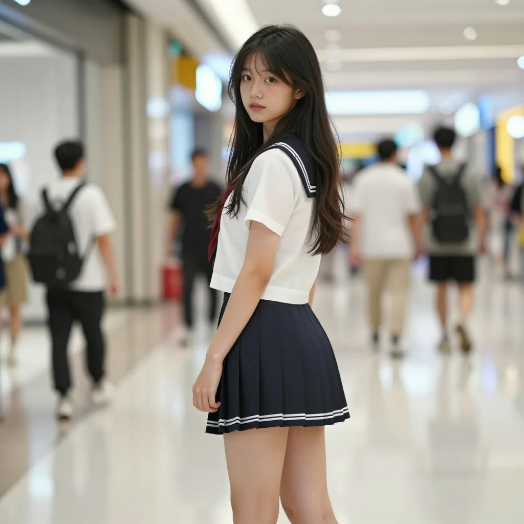 今日份校服少女主題圖片 0481，杰作，最佳画质，极致细节，照片级写实 , 角色扮演人像摄影风格