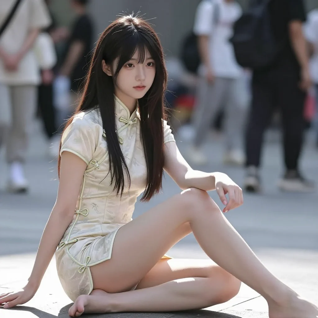 旗袍少女的日常主題圖片 0496，杰作，最佳画质，极致细节，照片级写实 , 都市街拍纪实风