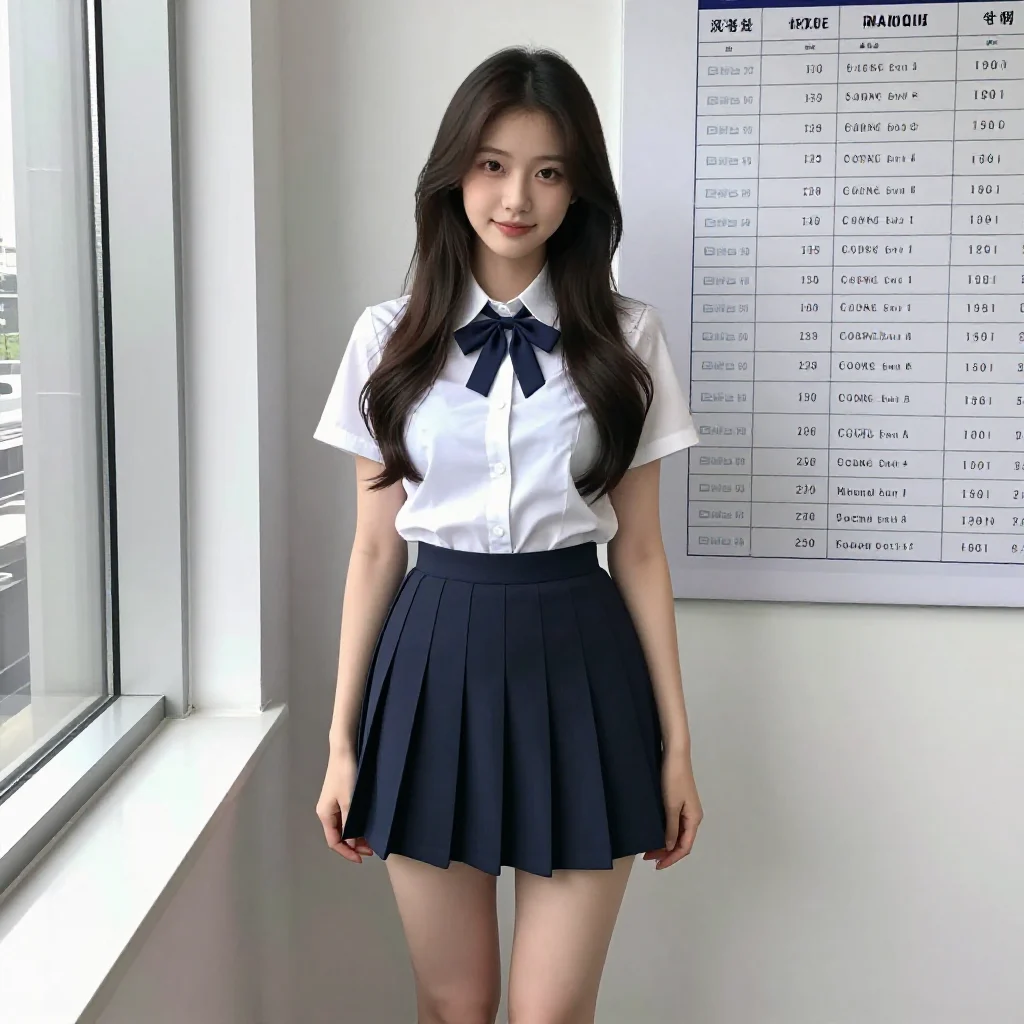 窗边的校园少女主題圖片 0512，杰作，最佳画质，极致细节，照片级写实 , 窗边私房氛围风