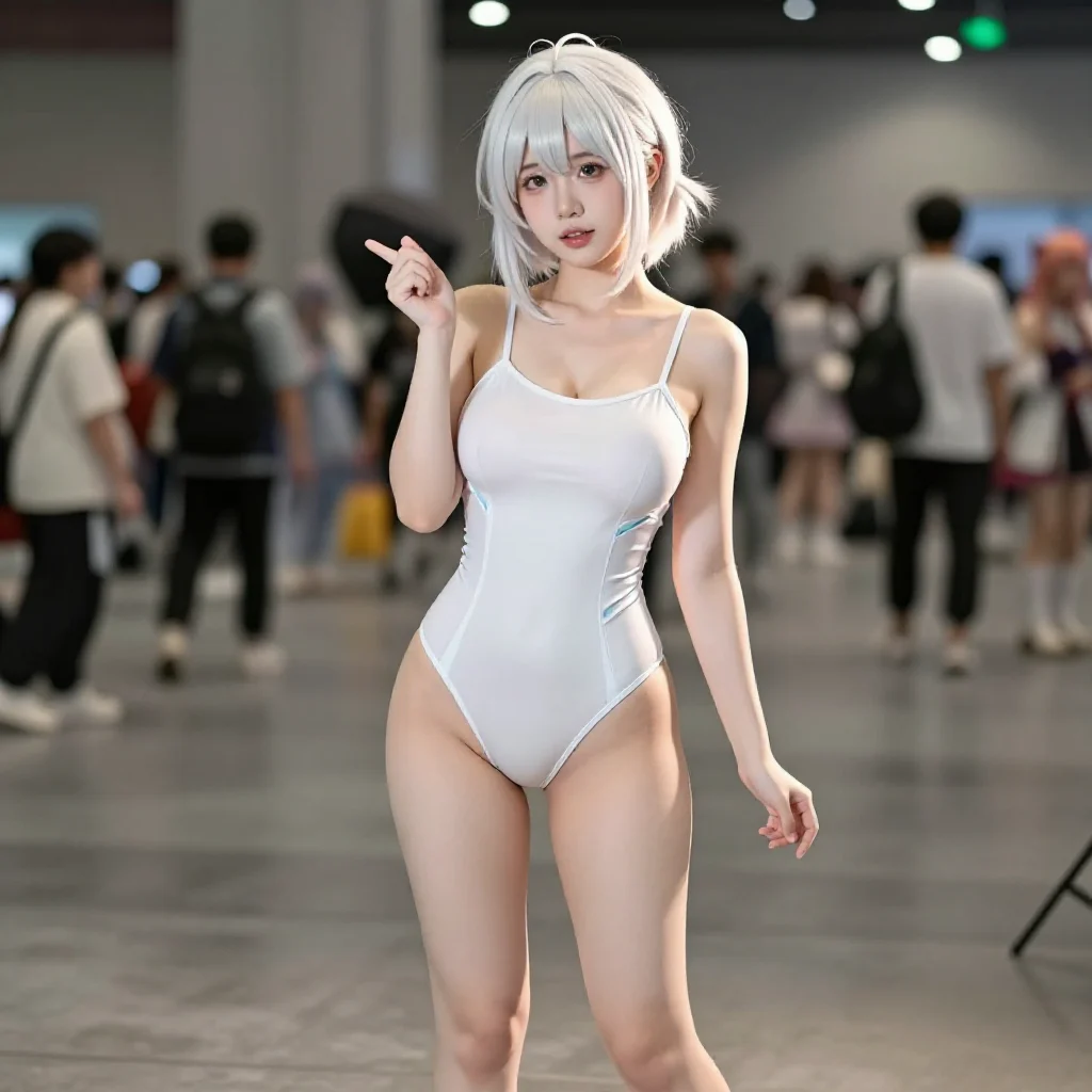 今日份银发甜妹写真主題圖片 0568，杰作，最佳画质，极致细节，照片级写实 , 柔光角色人像风格