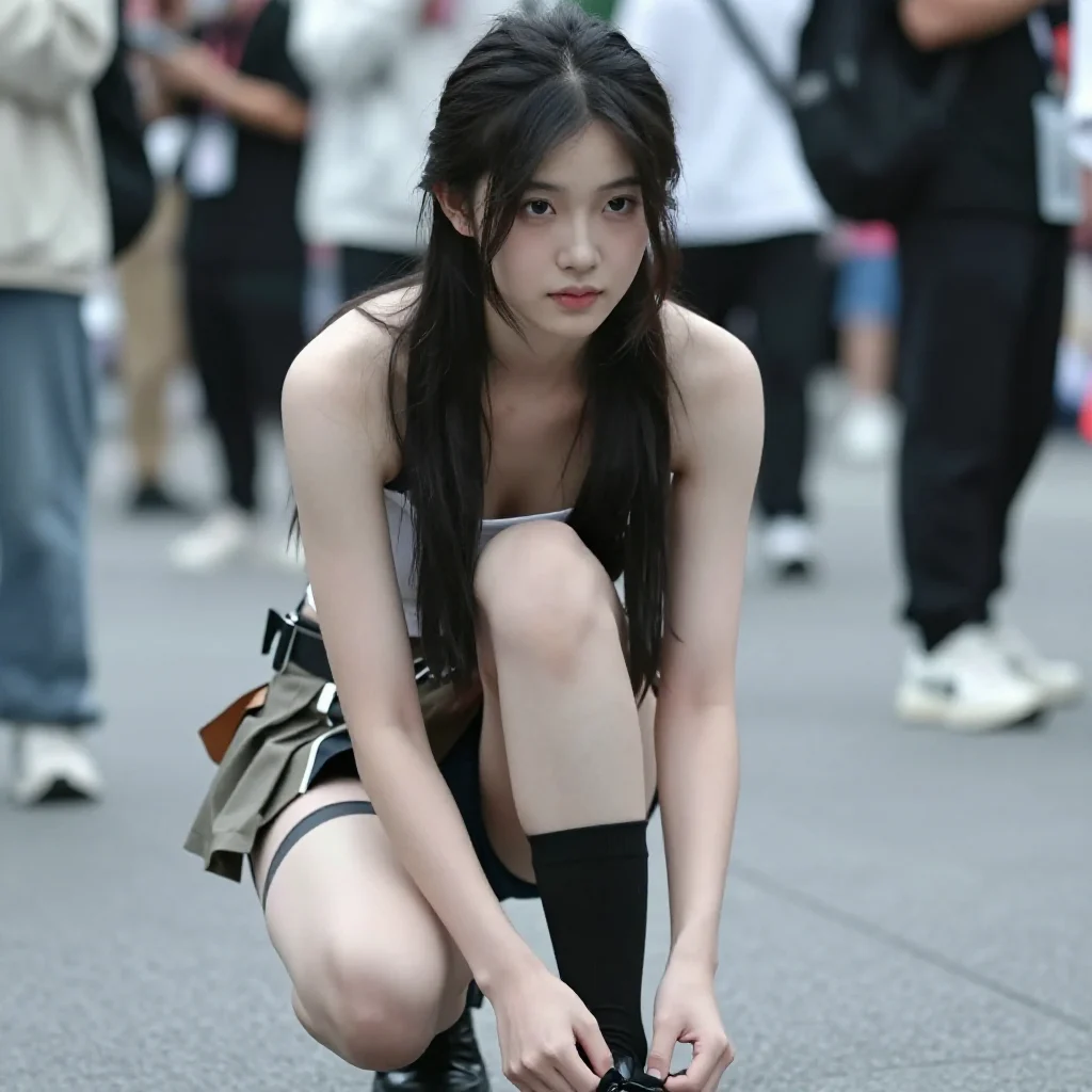 今日份清冷少女感主題圖片 0616，杰作，最佳画质，极致细节，照片级写实 , 漫展现场纪实摄影风格