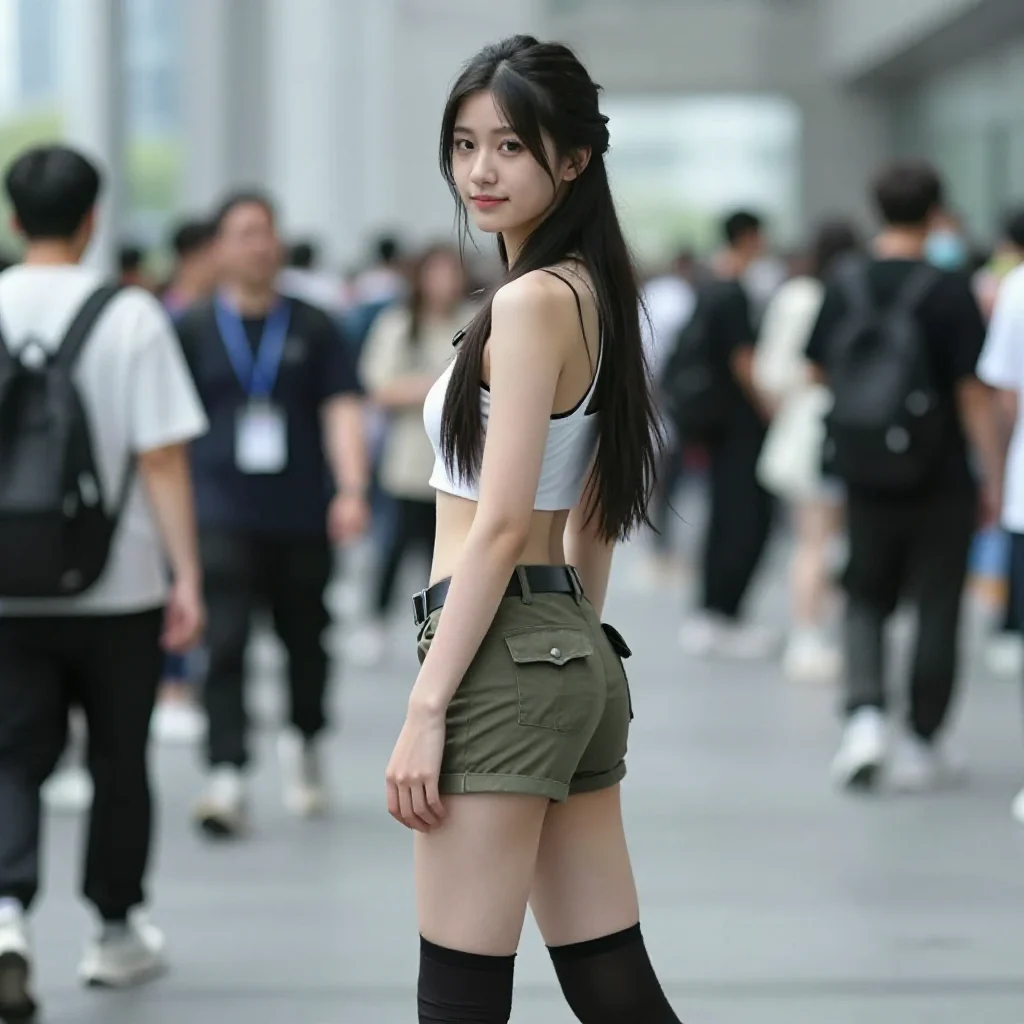 今日份清冷少女感主題圖片 0621，杰作，最佳画质，极致细节，照片级写实 , 漫展现场纪实摄影风格