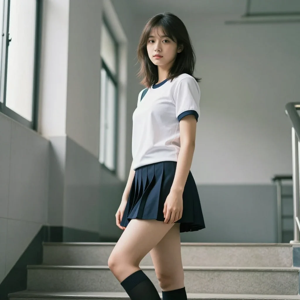 走廊里的青春日常主題圖片 0629，杰作，最佳画质，极致细节，照片级写实 , 胶片质感摄影风格