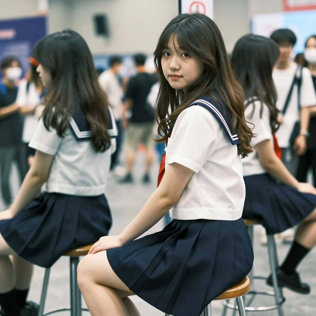 今日份校园写真主題圖片 0717，杰作，最佳画质，极致细节，照片级写实 , 轻胶片漫展摄影风格