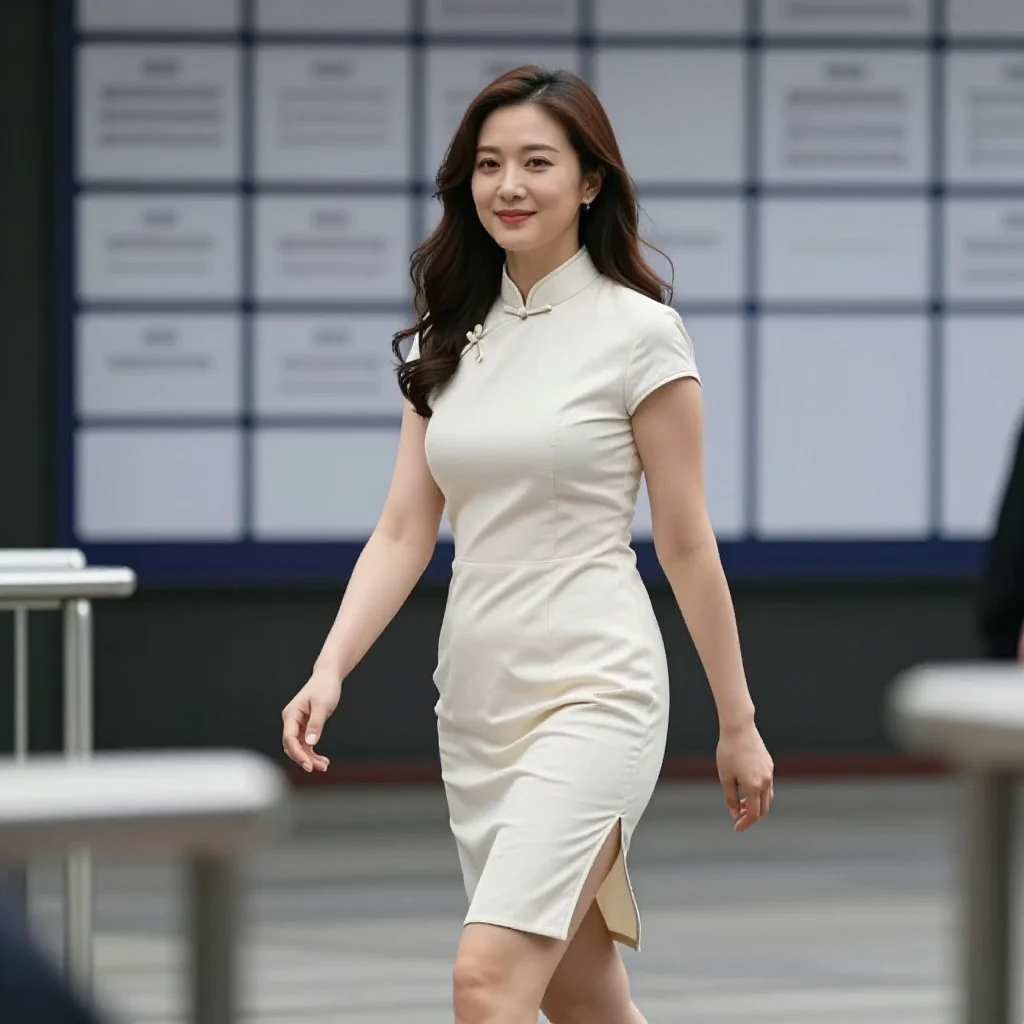 旗袍的优雅，是时光里的温柔主題圖片 0737，杰作，最佳画质，极致细节，照片级写实 , 轻熟通勤写真风