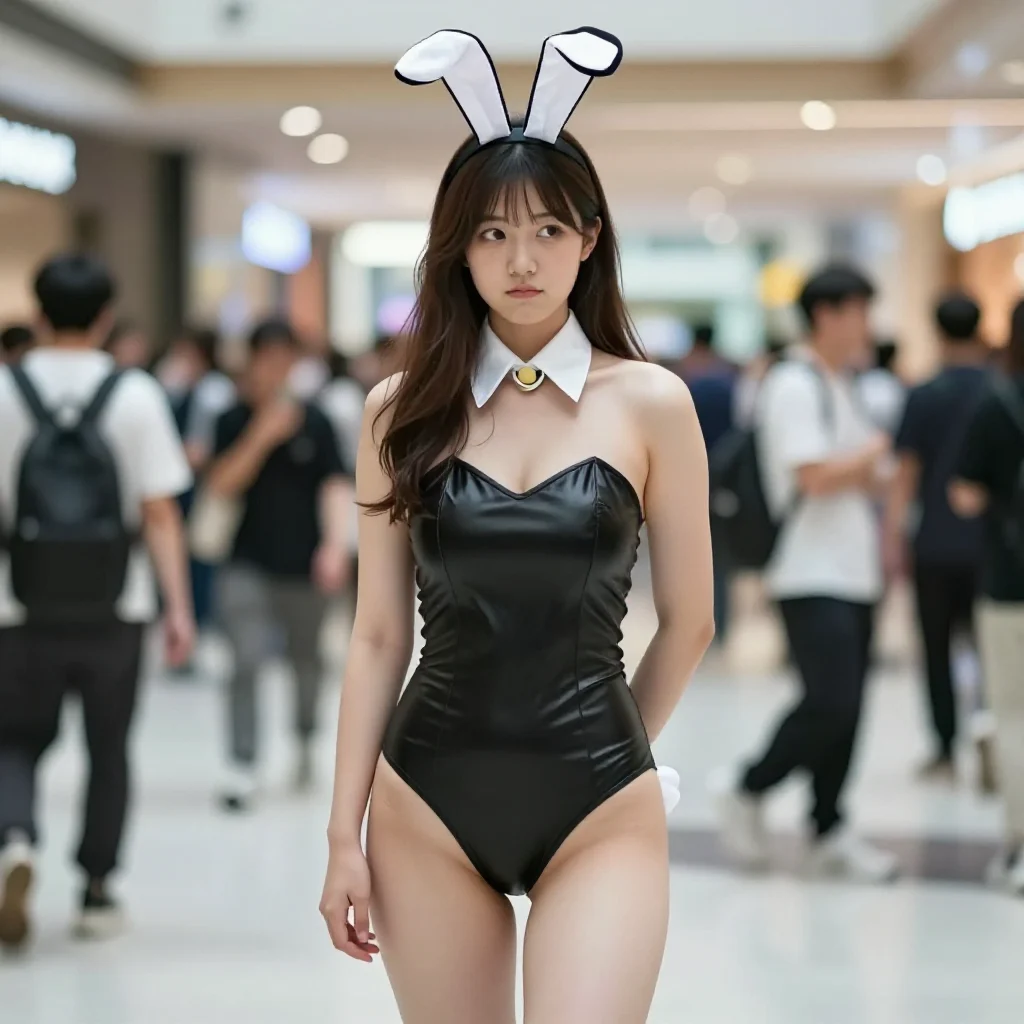 商场偶遇兔女郎主题图片 0775，杰作，最佳画质，极致细节，照片级写实 , 动漫展抓拍风格