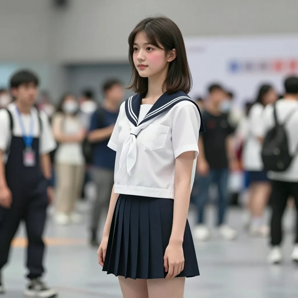 今日份校服少女主題圖片 0822，杰作，最佳画质，极致细节，照片级写实 , 清透空气感写真风格