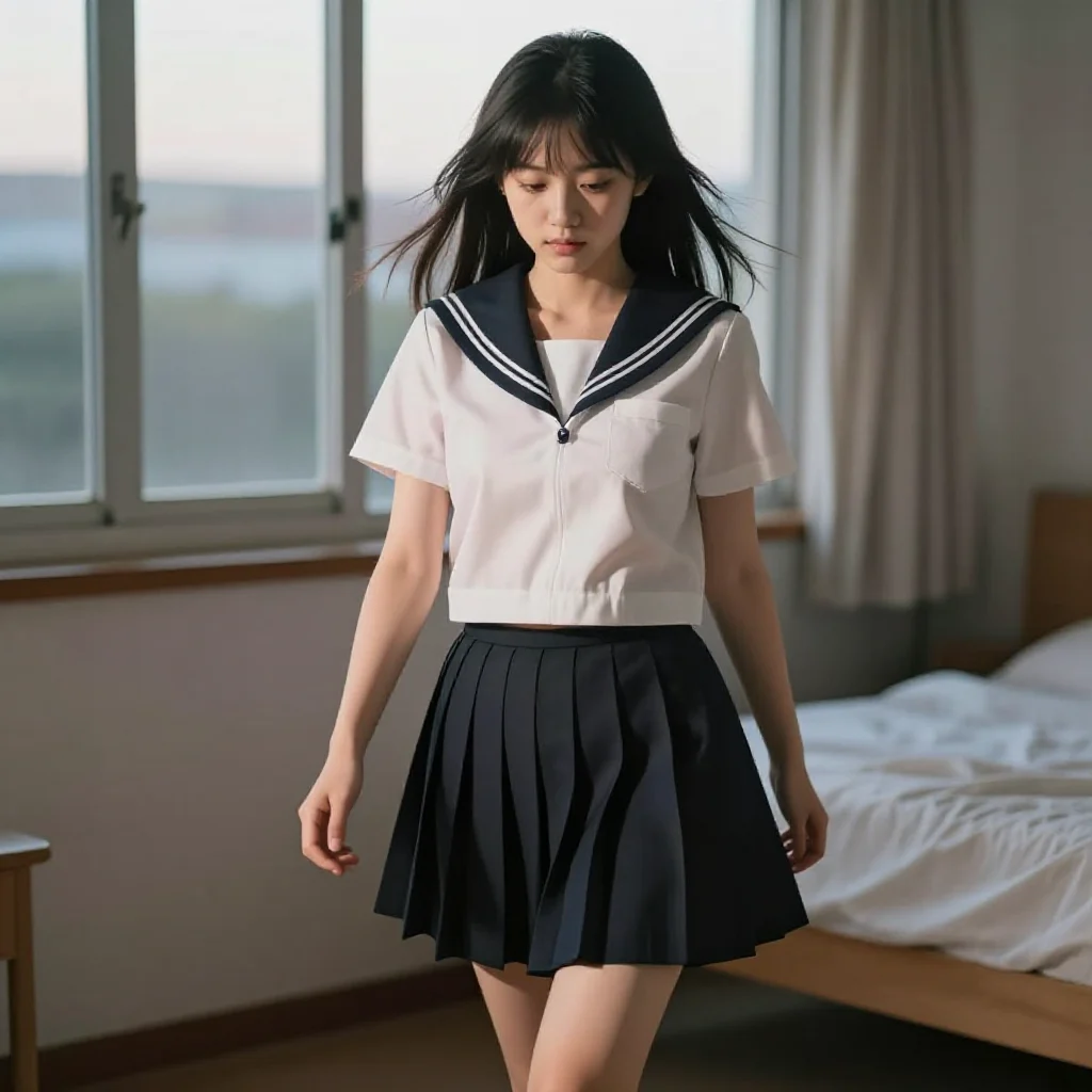 今日份日系校服少女主题图片 0851，杰作，最佳画质，极致细节，照片级写实 , 柔光角色人像风格