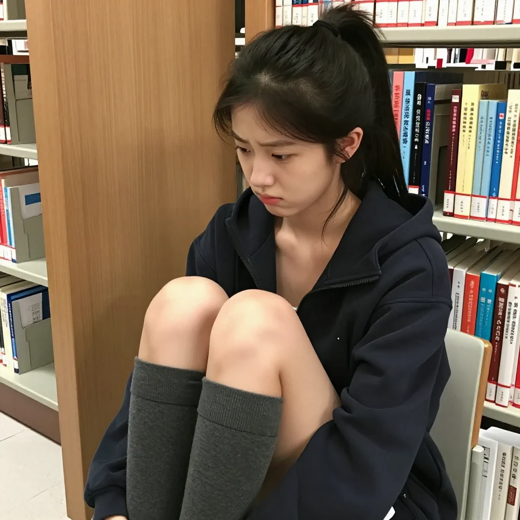 图书馆里的少女时光主题图片 0909，杰作，最佳画质，极致细节，照片级写实 , 真实纪实摄影风格