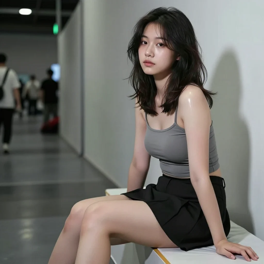 今日份校园少女感主题图片 0953，杰作，最佳画质，极致细节，照片级写实 , 动漫展抓拍风格