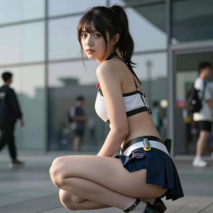 今日份校园风少女写真主题图片 0021，杰作，最佳画质，极致细节，照片级写实 , 动漫展抓拍风格