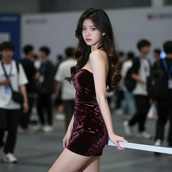 今日份清冷少女感主题图片 0047，杰作，最佳画质，极致细节，照片级写实 , 真实漫展现场还原风格