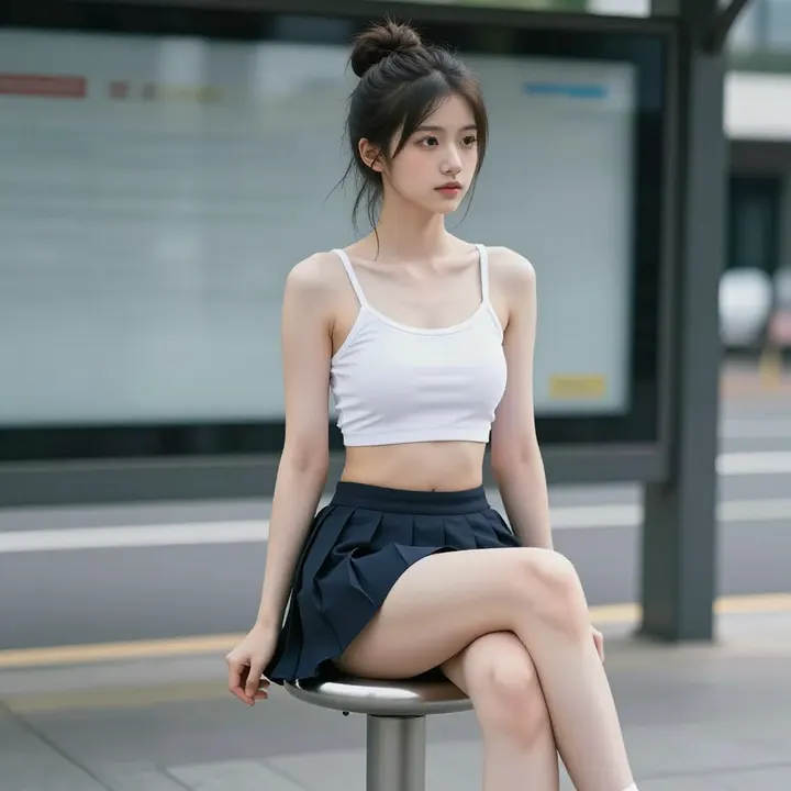 今日份校园少女感主题图片 0090，杰作，最佳画质，极致细节，照片级写实 , 清透漫展人像风格