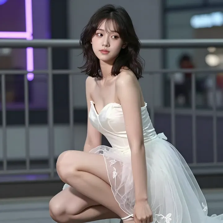 今日份白裙少女主题图片 0155，杰作，最佳画质，极致细节，照片级写实 , 高还原角色摄影风格