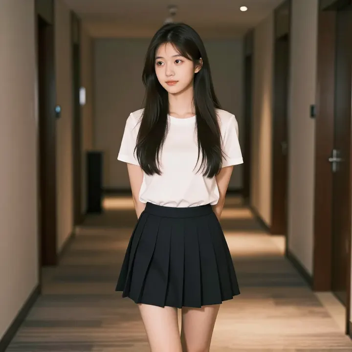 今日份校服少女主题图片 0201，杰作，最佳画质，极致细节，照片级写实 , 柔和暖色调摄影风格