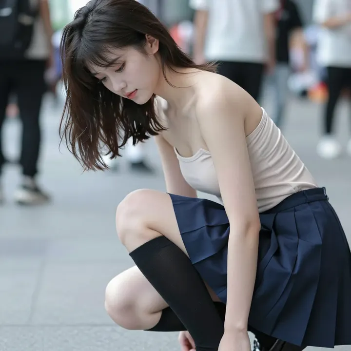 今日份校园少女感主题图片 0223，杰作，最佳画质，极致细节，照片级写实 , 真实漫展现场还原风格