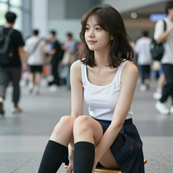 今日份校园少女感主题图片 0228，杰作，最佳画质，极致细节，照片级写实 , 真实漫展现场还原风格