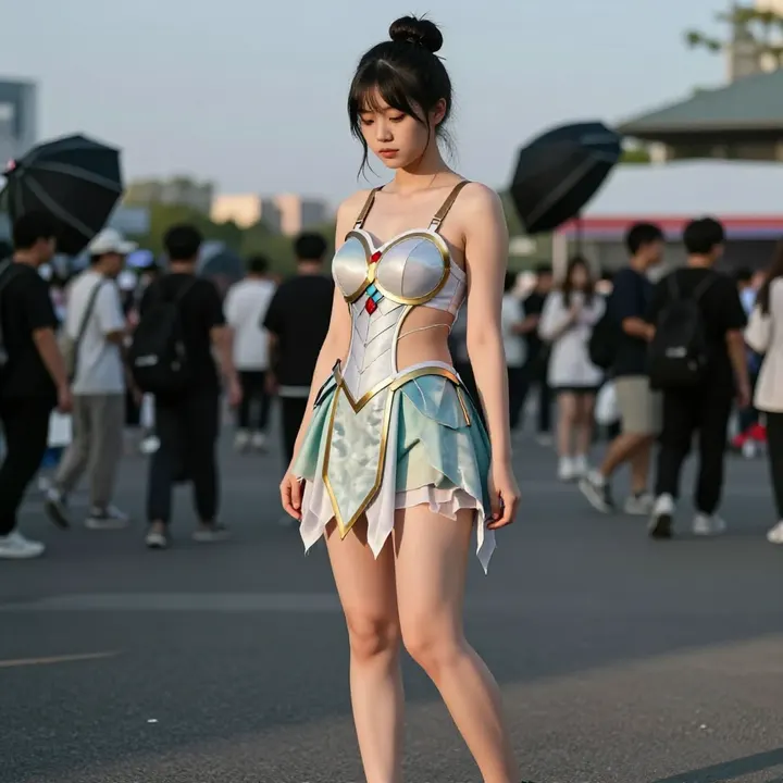 暮色下的角色扮演主题图片 0291，杰作，最佳画质，极致细节，照片级写实 , 真实漫展现场还原风格