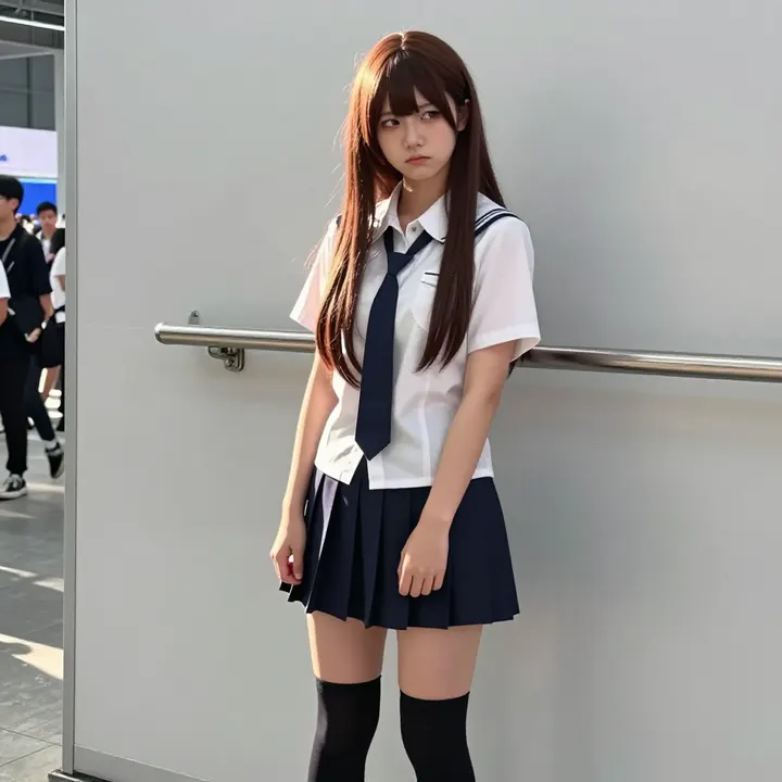 今日份校服少女主題圖片 0341，杰作，最佳画质，极致细节，照片级写实 , 清新角色私摄风格