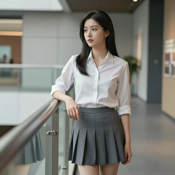 今日份校园少女感主題圖片 0466，杰作，最佳画质，极致细节，照片级写实 , 轻熟通勤写真风