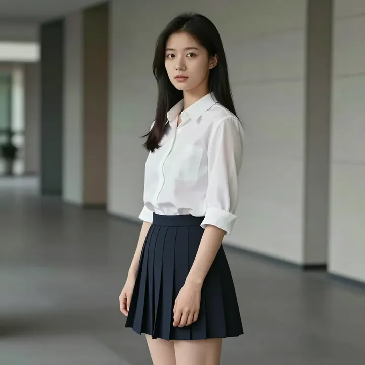 今日份校园少女感主題圖片 0467，杰作，最佳画质，极致细节，照片级写实 , 轻熟通勤写真风