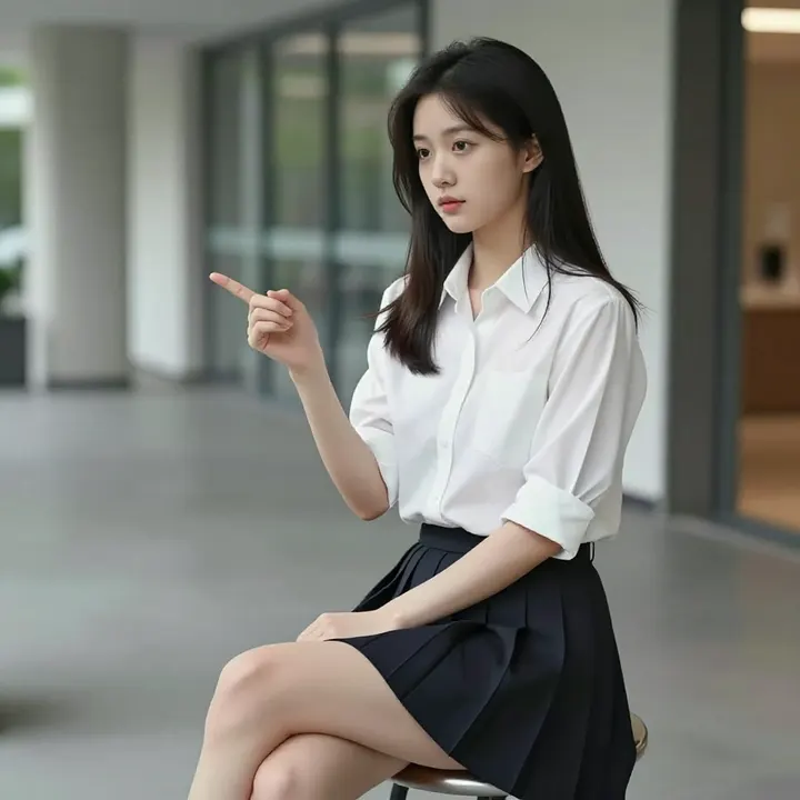 今日份校园少女感主題圖片 0469，杰作，最佳画质，极致细节，照片级写实 , 轻熟通勤写真风