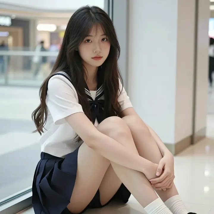 今日份校服少女主題圖片 0480，杰作，最佳画质，极致细节，照片级写实 , 角色扮演人像摄影风格