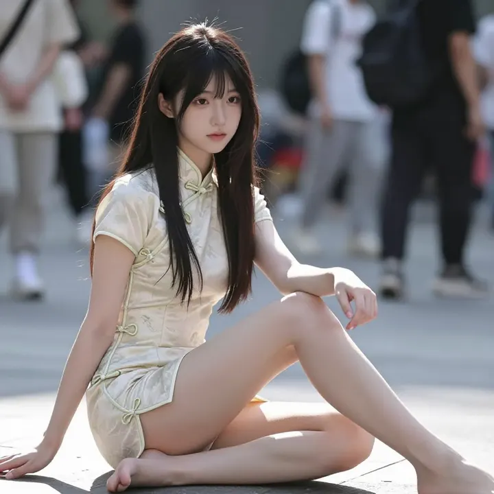 旗袍少女的日常主題圖片 0496，杰作，最佳画质，极致细节，照片级写实 , 都市街拍纪实风