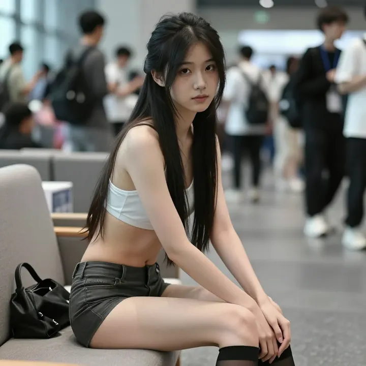 今日份清冷少女感主題圖片 0620，杰作，最佳画质，极致细节，照片级写实 , 漫展现场纪实摄影风格