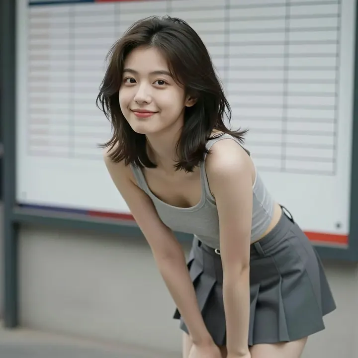 楼梯间的青春日常主題圖片 0674，杰作，最佳画质，极致细节，照片级写实 , 日系少女感摄影风格