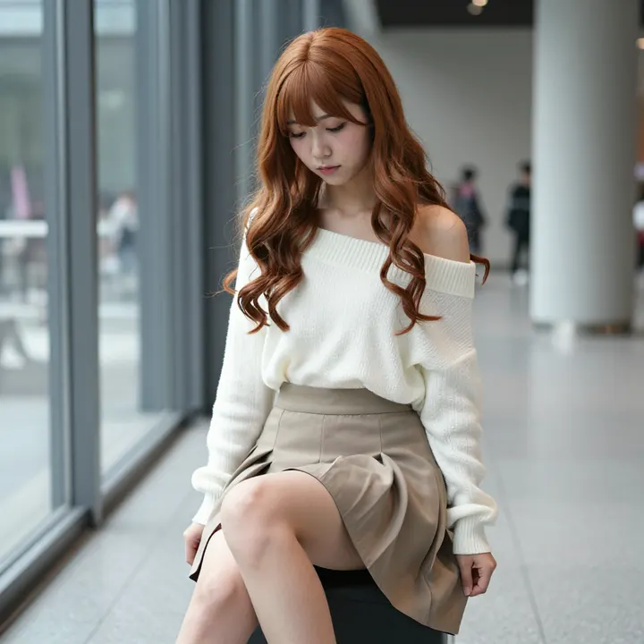 今日份红发少女写真主題圖片 0705，杰作，最佳画质，极致细节，照片级写实 , 日系清新写真风格