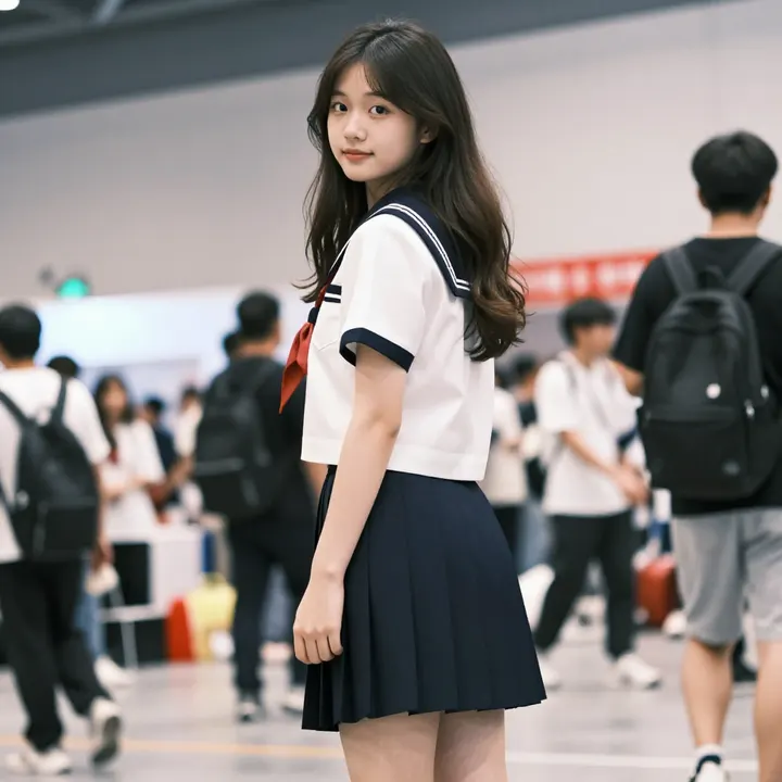 今日份校园写真主題圖片 0718，杰作，最佳画质，极致细节，照片级写实 , 轻胶片漫展摄影风格