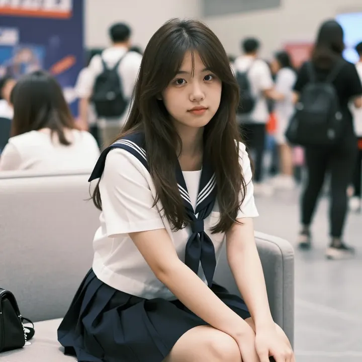 今日份校园写真主題圖片 0719，杰作，最佳画质，极致细节，照片级写实 , 轻胶片漫展摄影风格