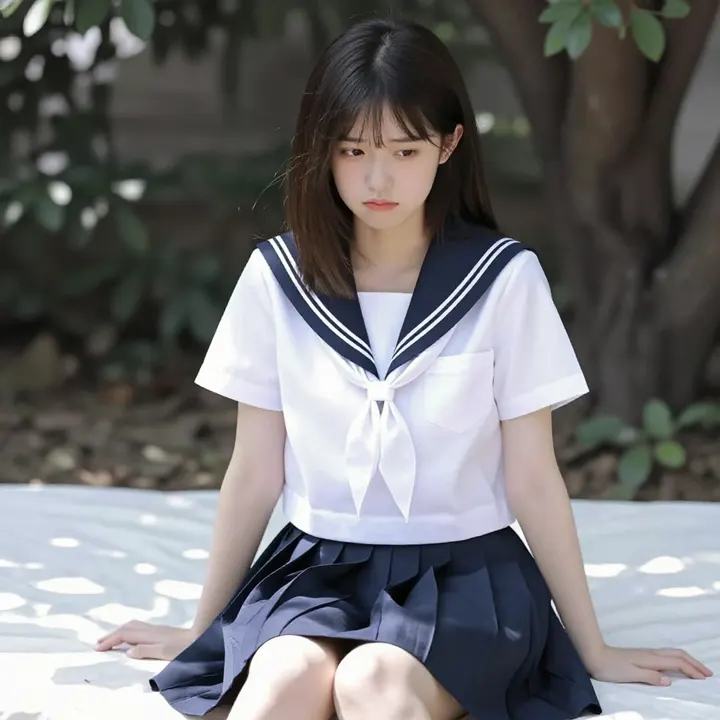 窗边的校园少女主題圖片 0730，杰作，最佳画质，极致细节，照片级写实 , 日系清新写真风格