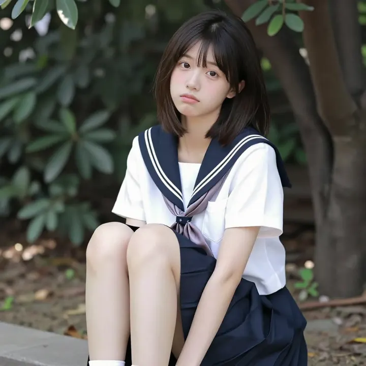 窗边的校园少女主題圖片 0732，杰作，最佳画质，极致细节，照片级写实 , 日系清新写真风格