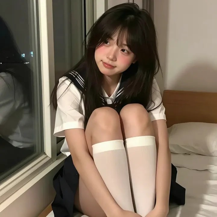 窗边的温柔时光主题图片 0768，杰作，最佳画质，极致细节，照片级写实 , 二次元角色写真风格