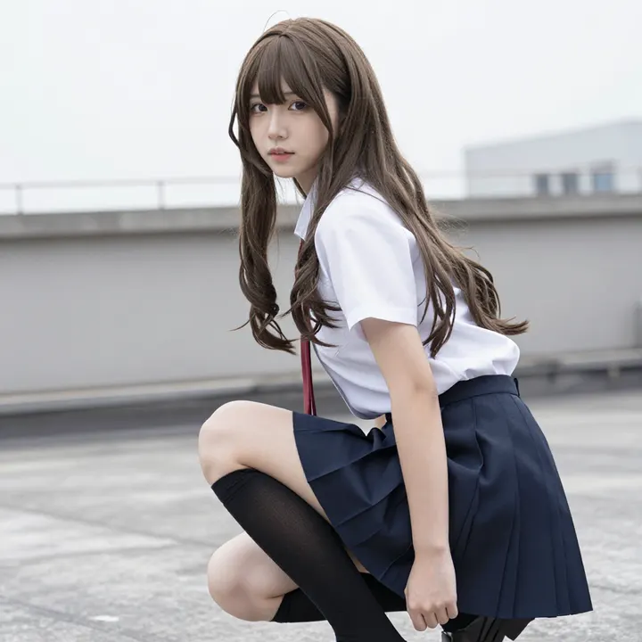 今日份校园感写真主题图片 0830，杰作，最佳画质，极致细节，照片级写实 , 二次元角色写真风格