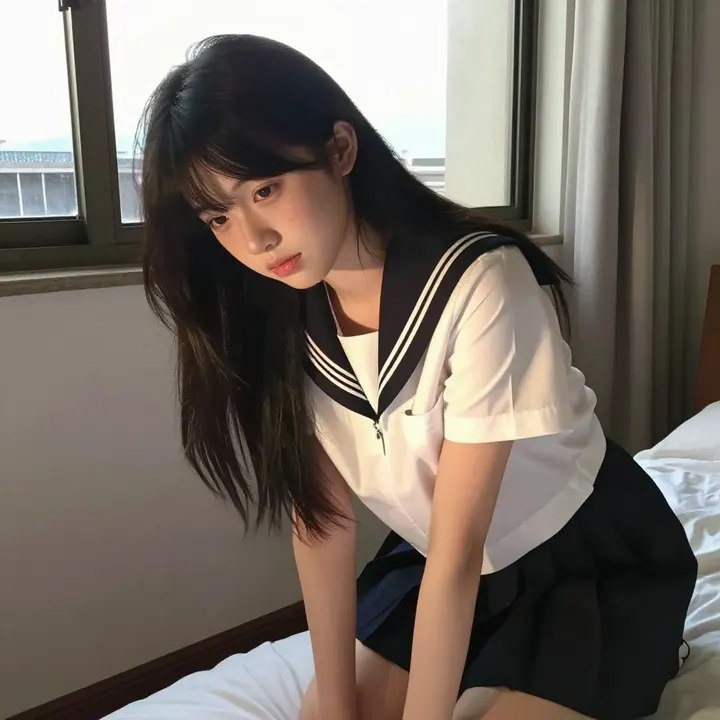 今日份日系校服少女主题图片 0854，杰作，最佳画质，极致细节，照片级写实 , 柔光角色人像风格