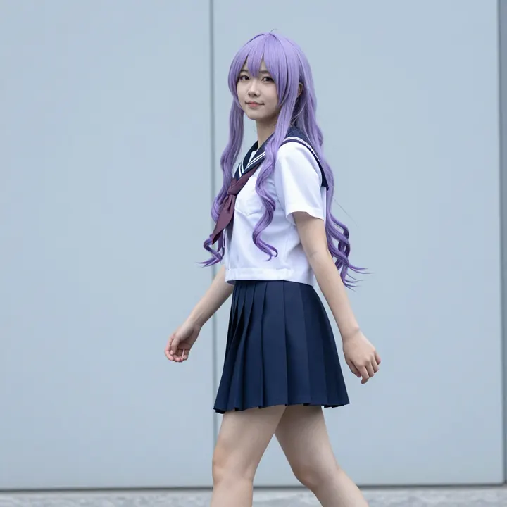 紫发学姐的日常主题图片 0883，杰作，最佳画质，极致细节，照片级写实 , 柔光角色人像风格