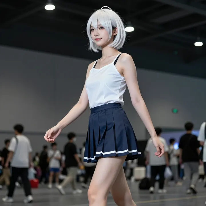 银发少女的校园日常主题图片 0899，杰作，最佳画质，极致细节，照片级写实 , 日系清新写真风格